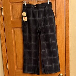 NWT 2 Pairs of Ya Lan Ru Shi women’s Black Plaid Pants
